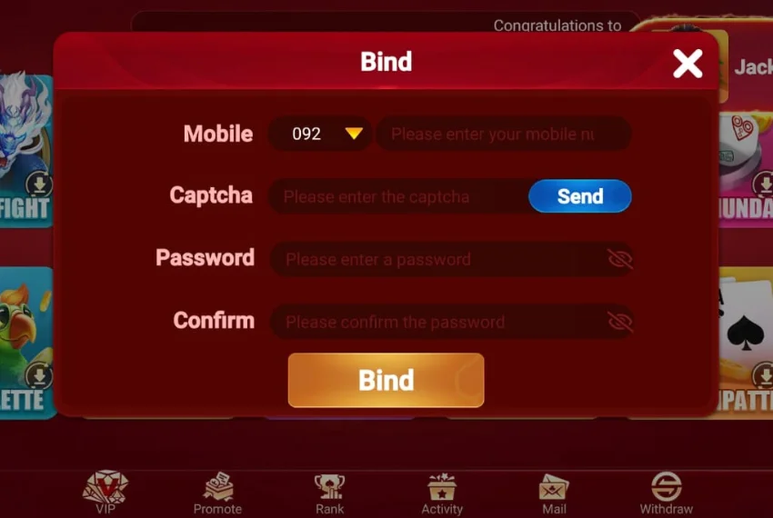 3 Patti Hot bind account for security